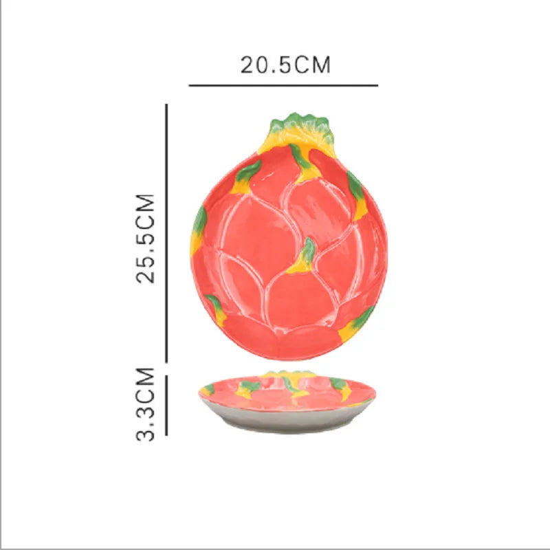 Fruit Shaped Ceramic Salad Plate Creative Cute Snack Dish