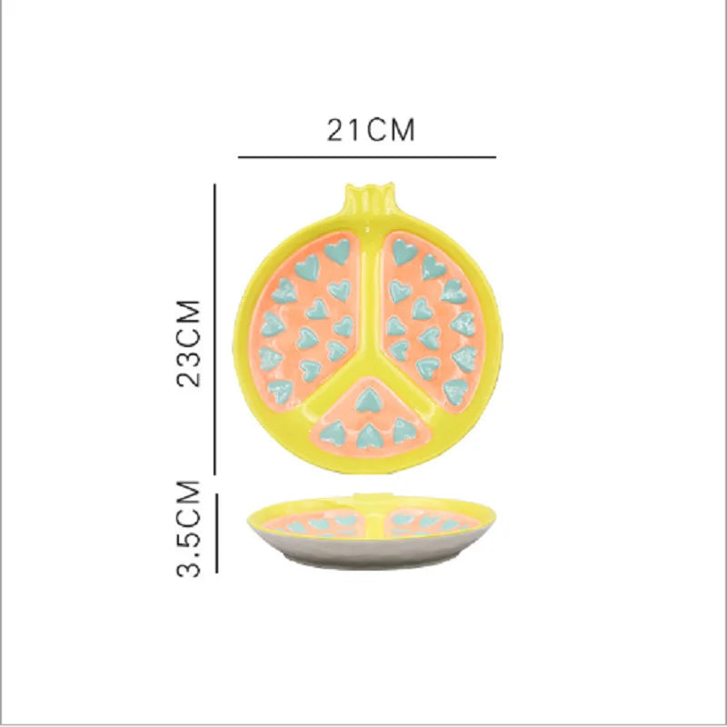 Fruit Shaped Ceramic Salad Plate Creative Cute Snack Dish