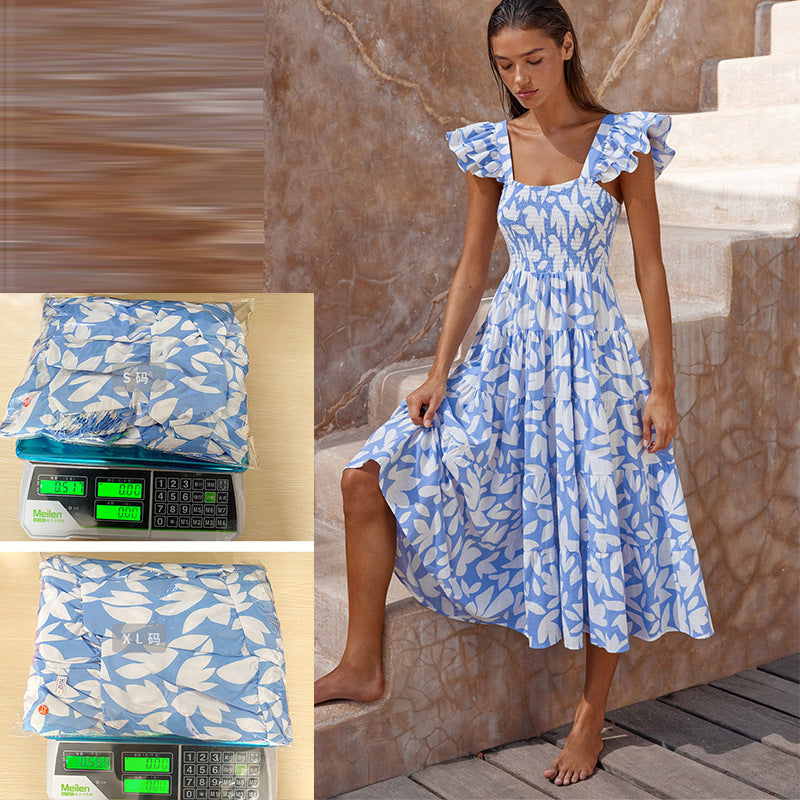 Women Floral Print Bohemian Dress