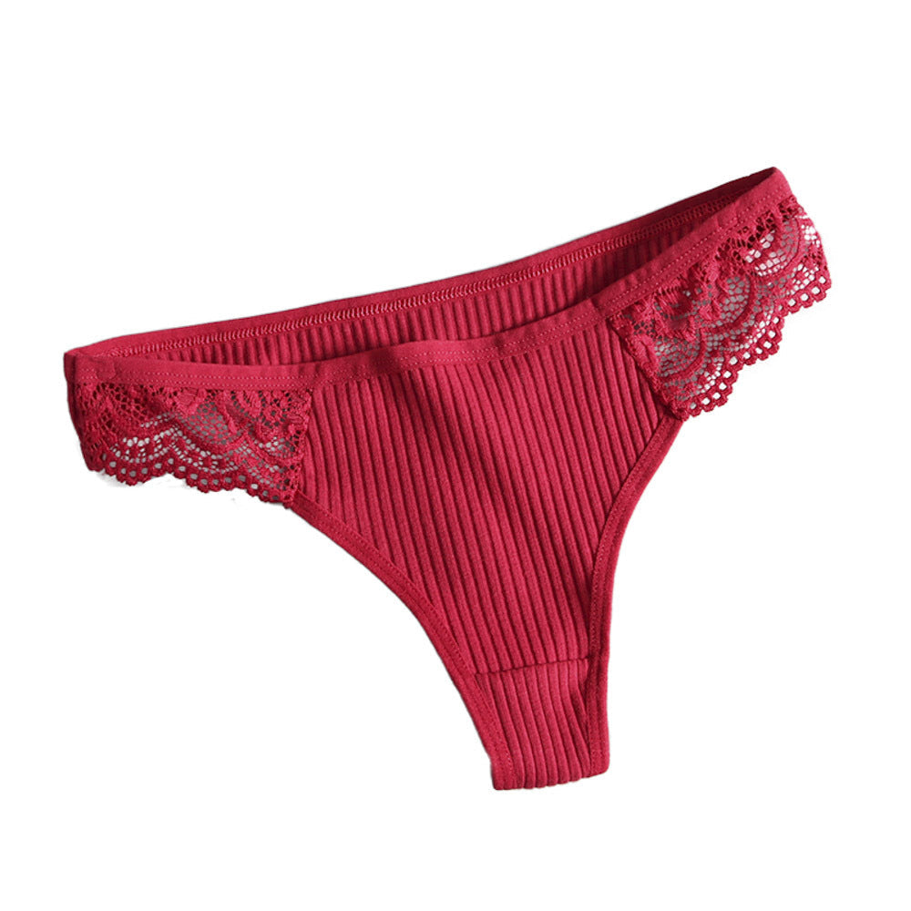 Underwear Low Waist Full Cotton Women's Lace