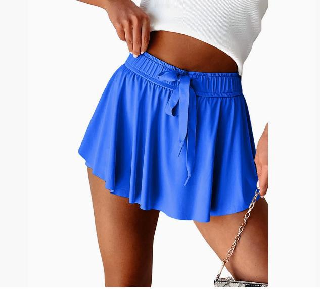 Minimal Versatile High Waist Pleating Lace-up Casual Shorts