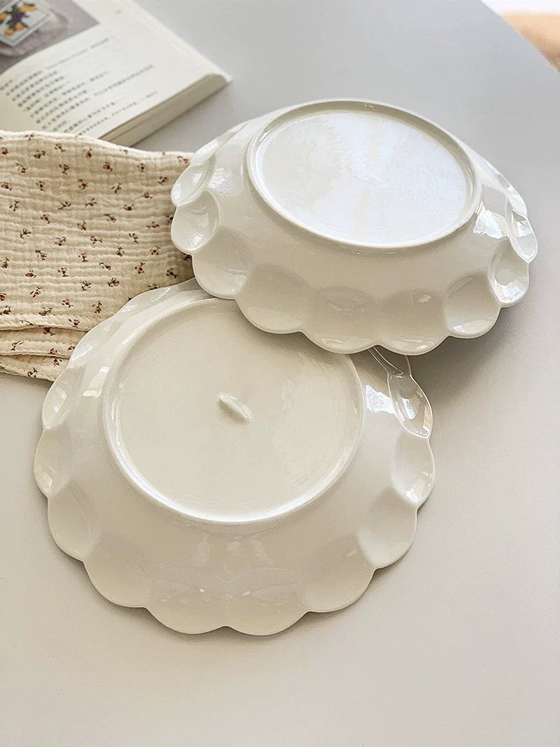 Petal Edges High Temperature Underglaze Porcelain Plate