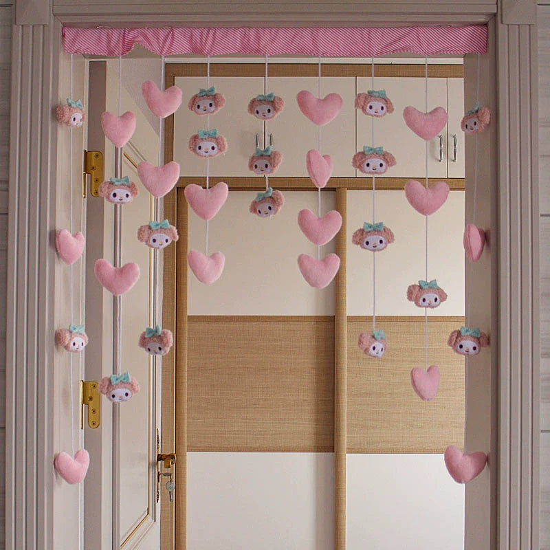 Punch-Free Melody Heart For Home Girl Hanging Curtain