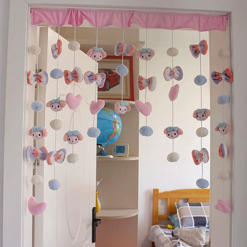 Punch-Free Melody Heart For Home Girl Hanging Curtain