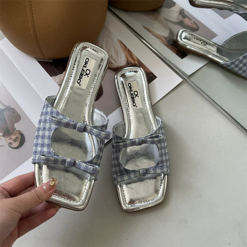 Fairy Shoes Bows Open Toe Slippers