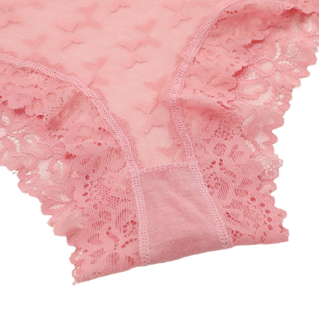 Ladies Butterfly Mesh Panties Lace Edge