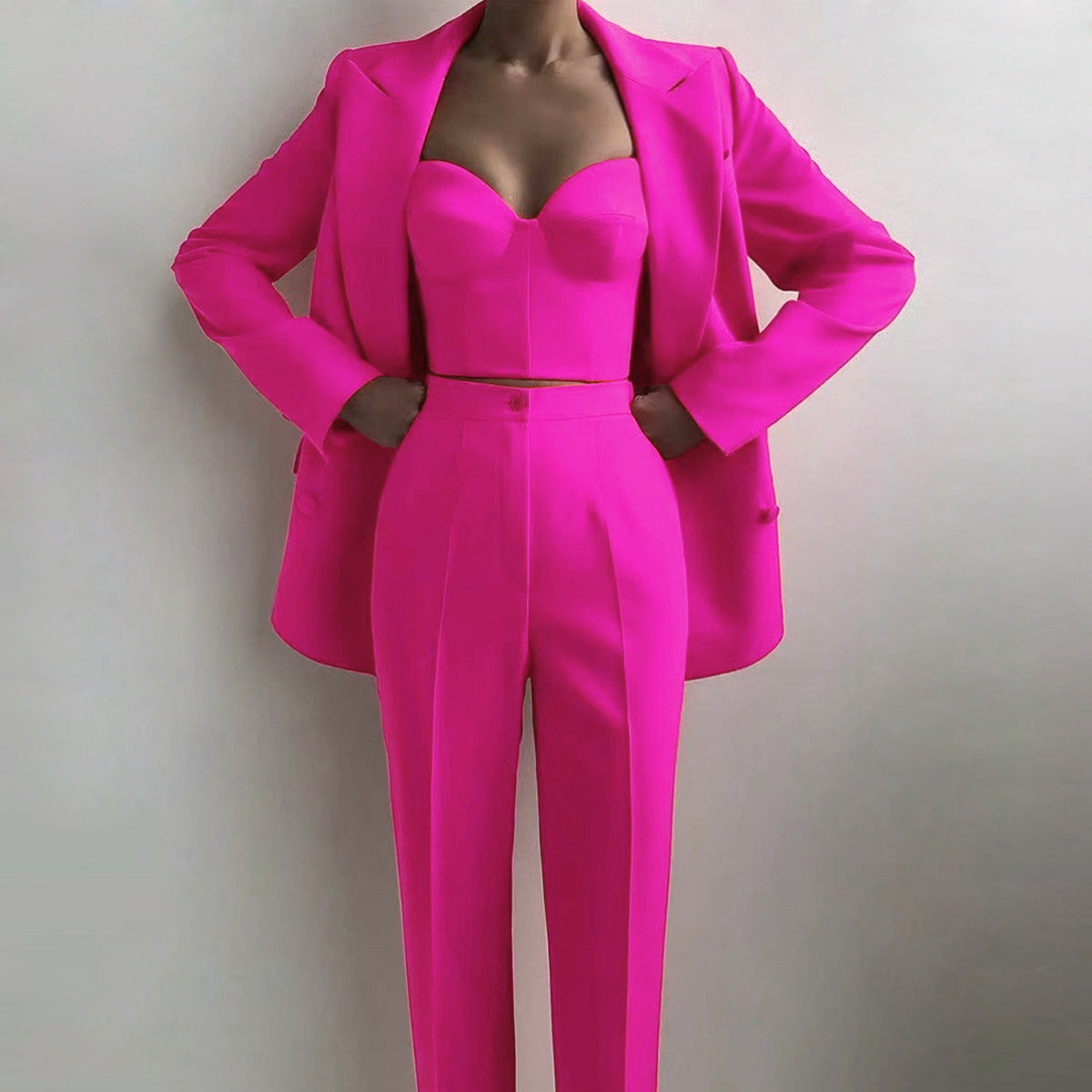 Women's Fashion Pink Suit