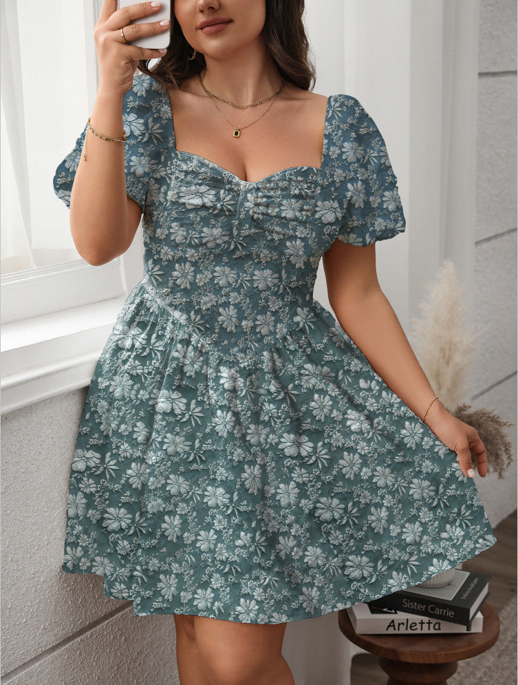 Women's French Style Puffy Short White Skirt