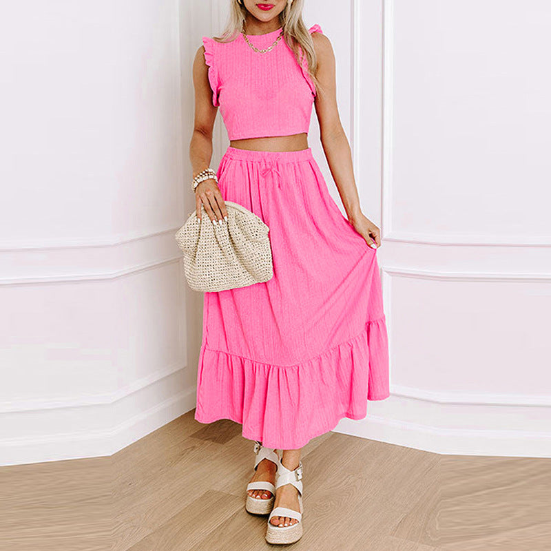 Cute Long Skirt Two Piece For Women