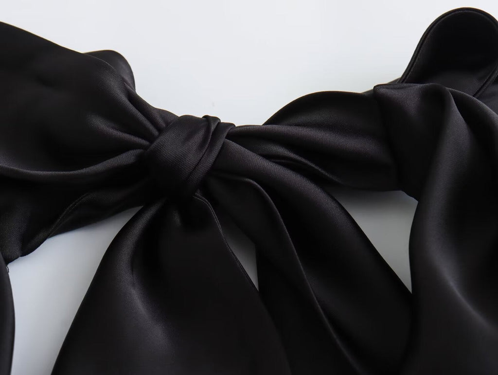 Swinging Collar Casual Midi Dress For Women Backless Lace Dress