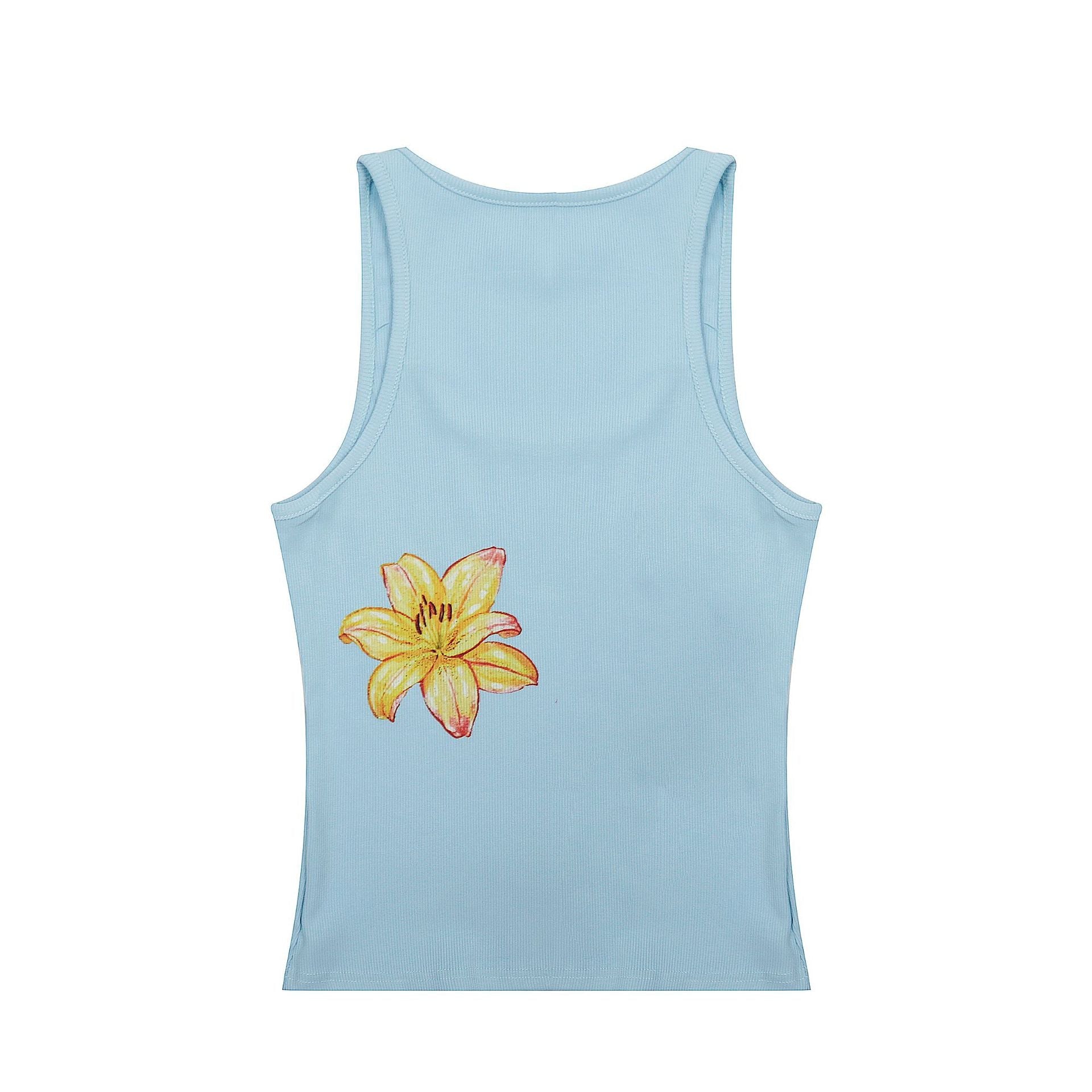 Hot Girl Floral Print I-shaped Camisole