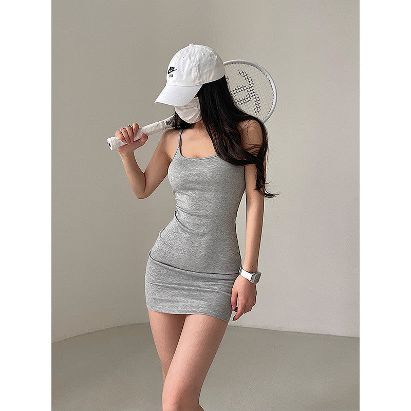 Women's Fashion French Style Temperament Sling Dress