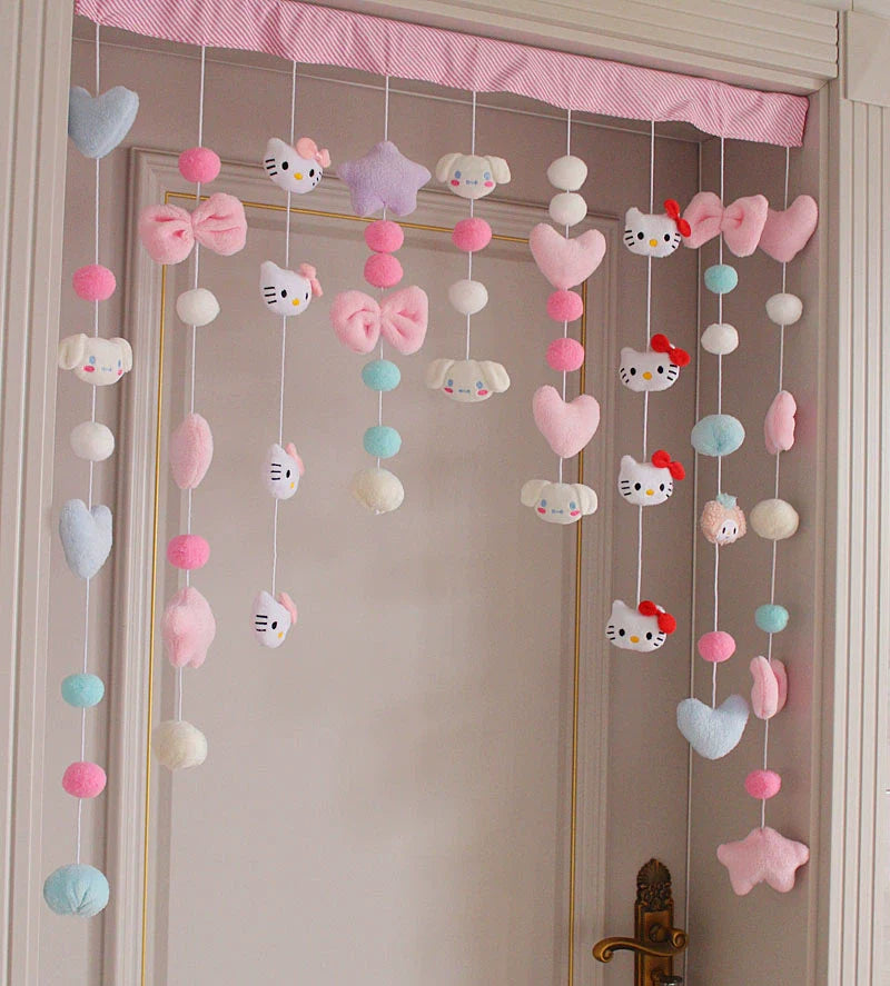 Punch-Free Melody Heart For Home Girl Hanging Curtain