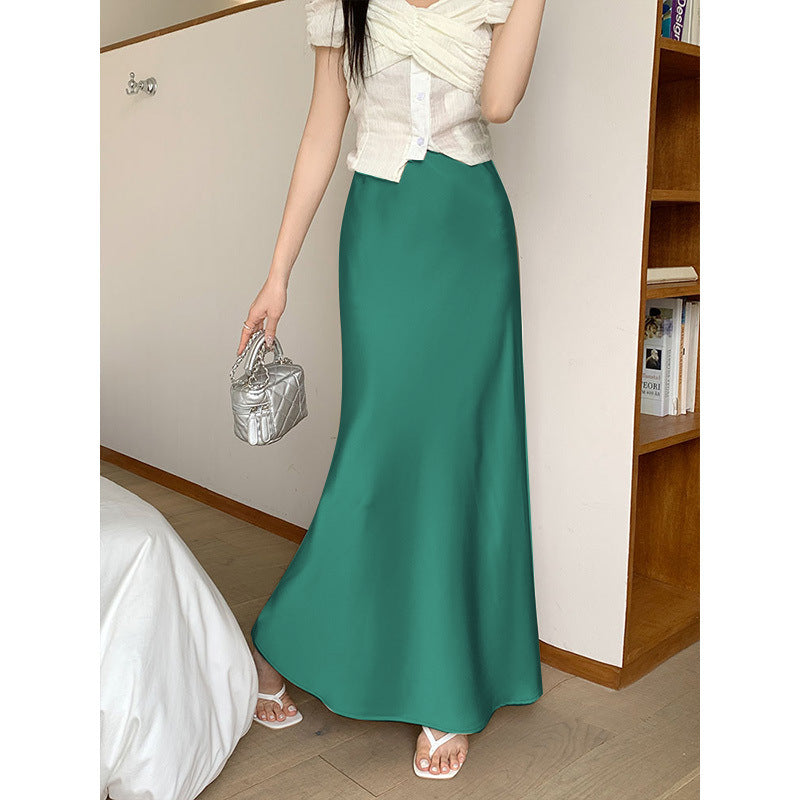 Design High Waist Skirt Women's Mid-length
