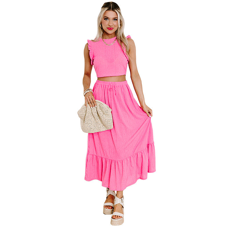 Cute Long Skirt Two Piece For Women