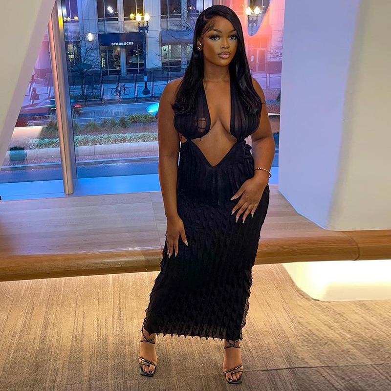 Women's Summer Omasum Wave Pattern Dress