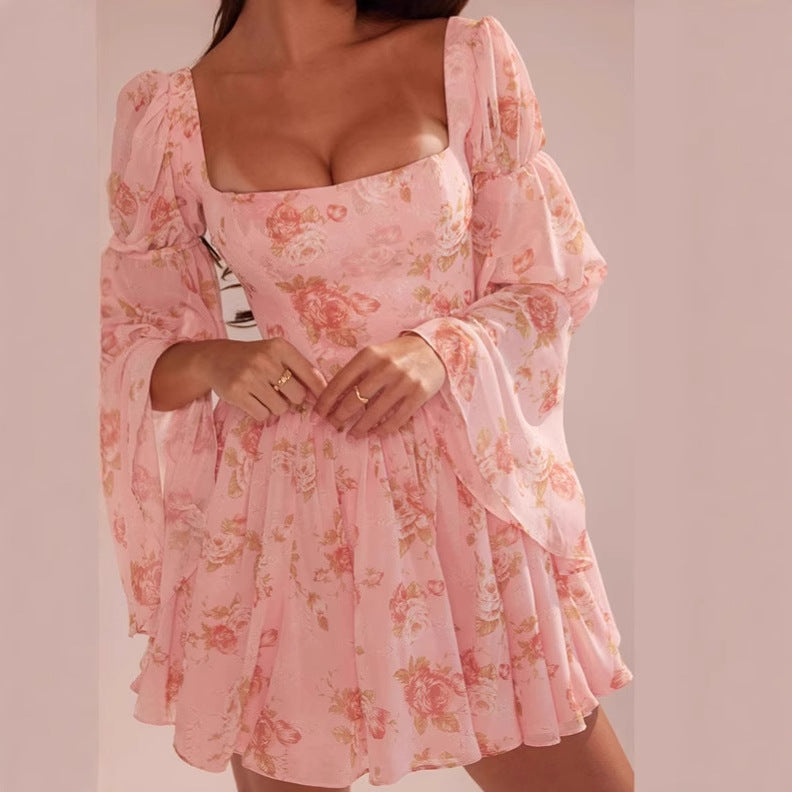 Fashion Dress Female Sweet Printed