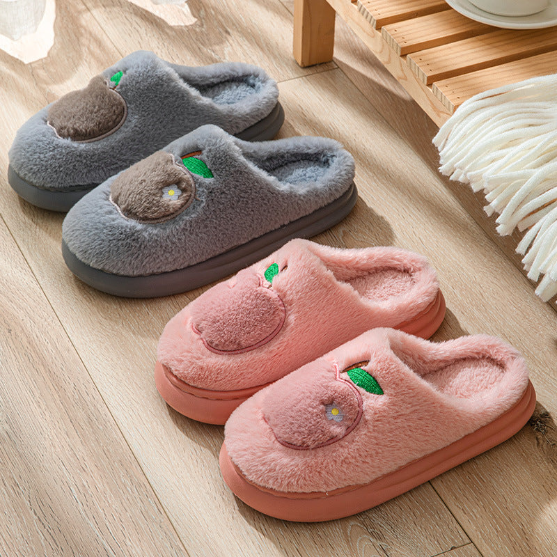 Cotton Slippers Women's Indoor Home Plush Warm Slippers