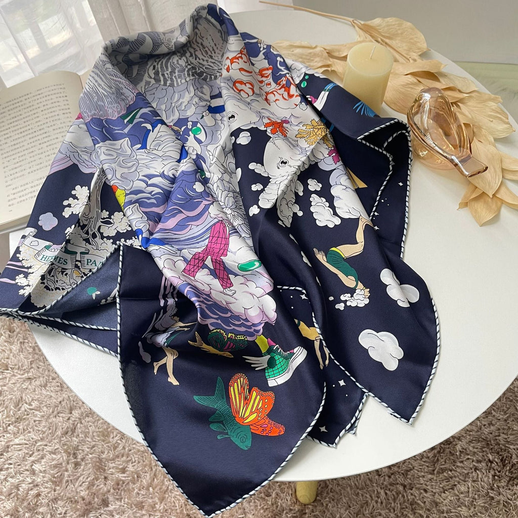 Women's Fashionable Personalized Spring Silk Twill Scarf