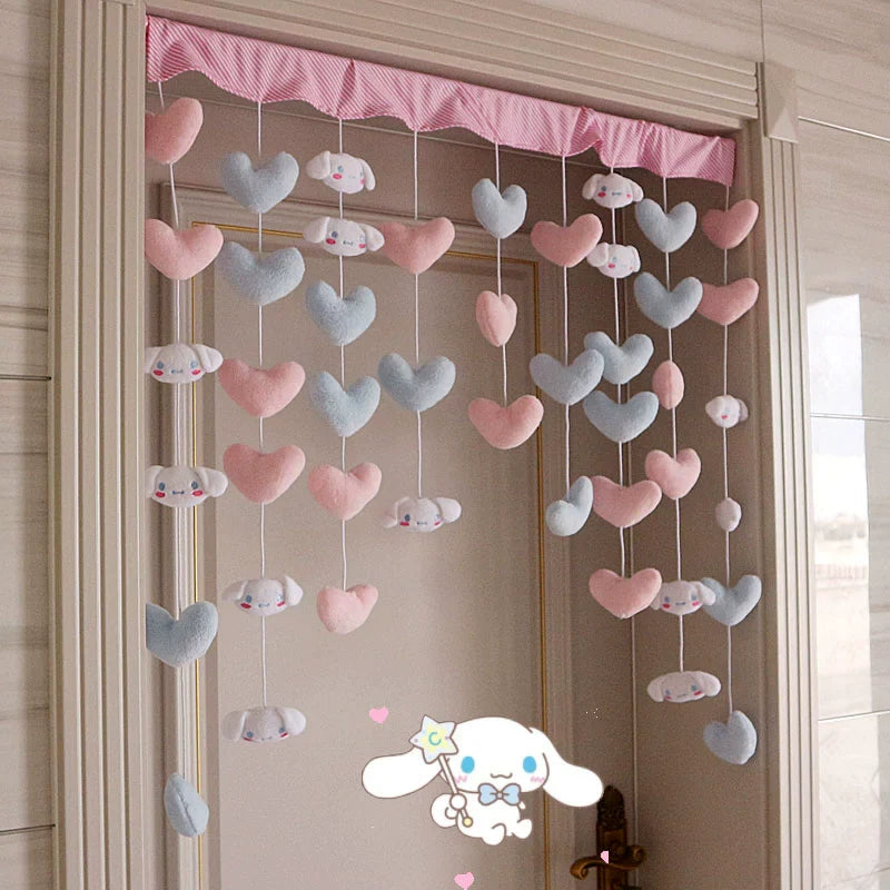 Punch-Free Melody Heart For Home Girl Hanging Curtain