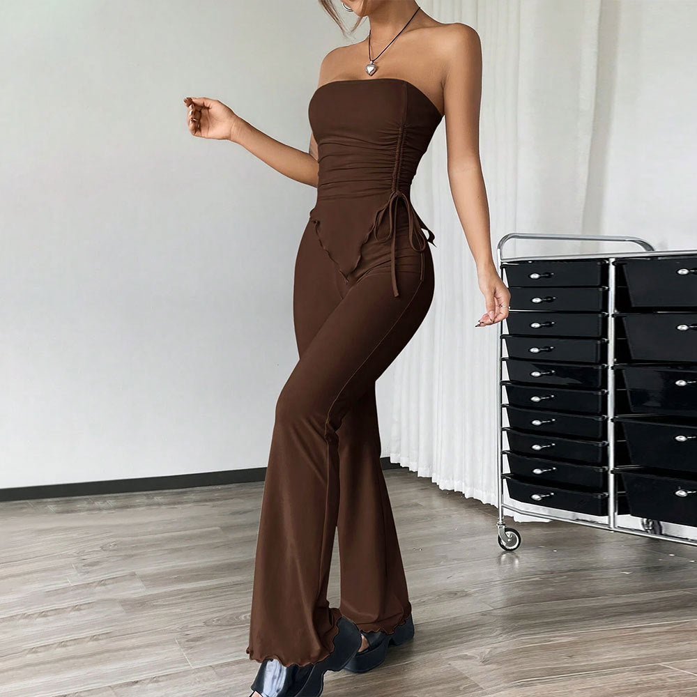 Tube Top Top And Trousers Two-piece Set
