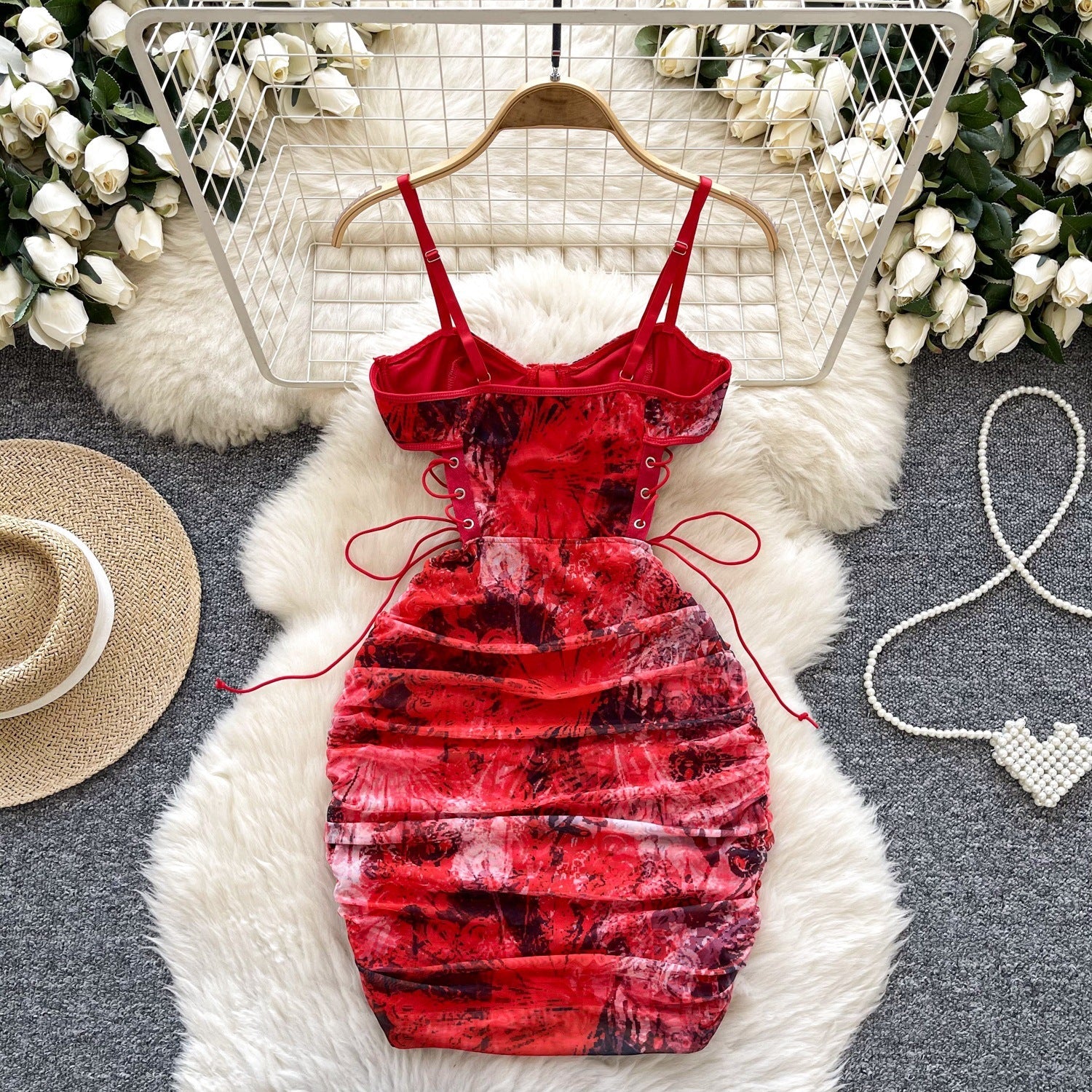 Strap Tube Top Dress Women