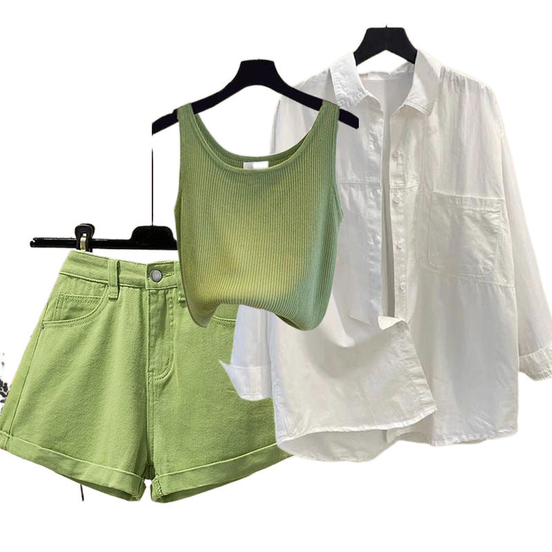 Summer Mint Style Dopamine Wear Match Suit Women