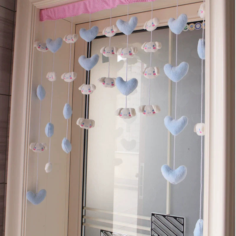 Punch-Free Melody Heart For Home Girl Hanging Curtain