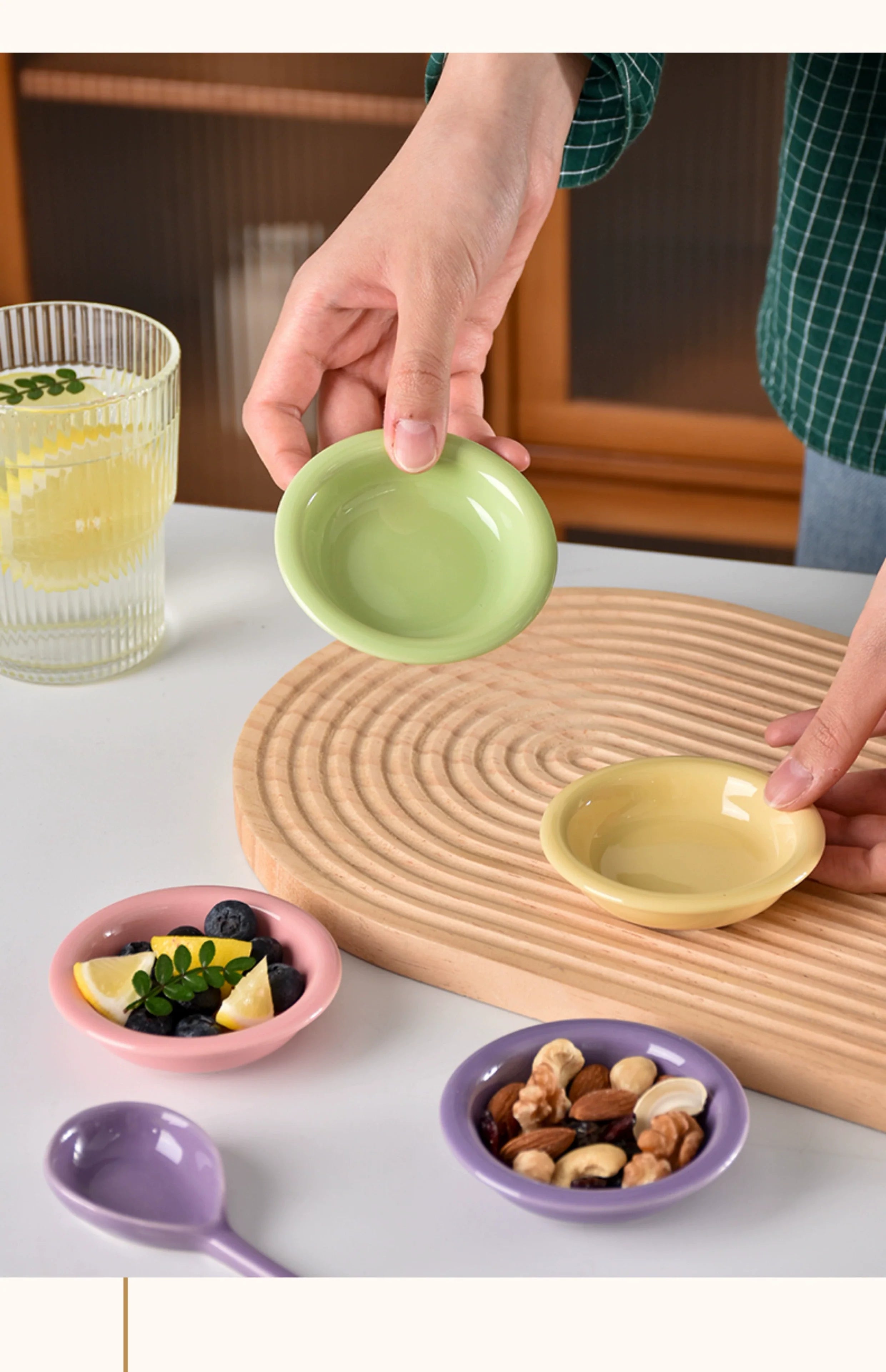 Gentle Lighting Dining Cream Style Ceramic Small Plate