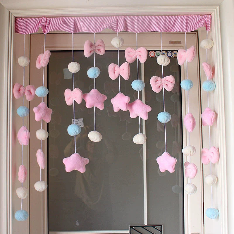 Punch-Free Melody Heart For Home Girl Hanging Curtain