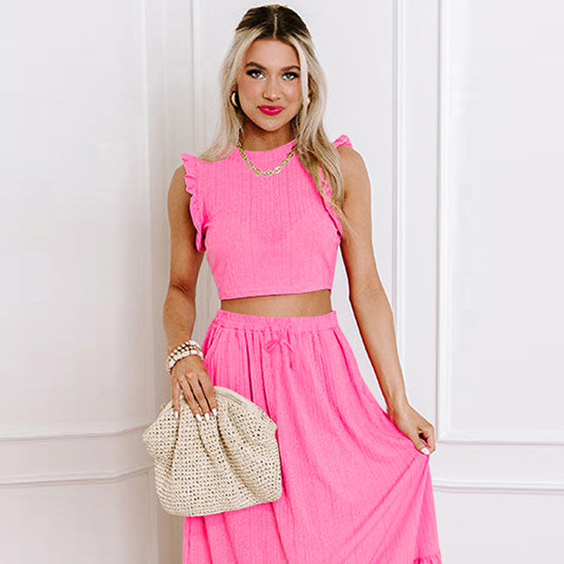 Cute Long Skirt Two Piece For Women