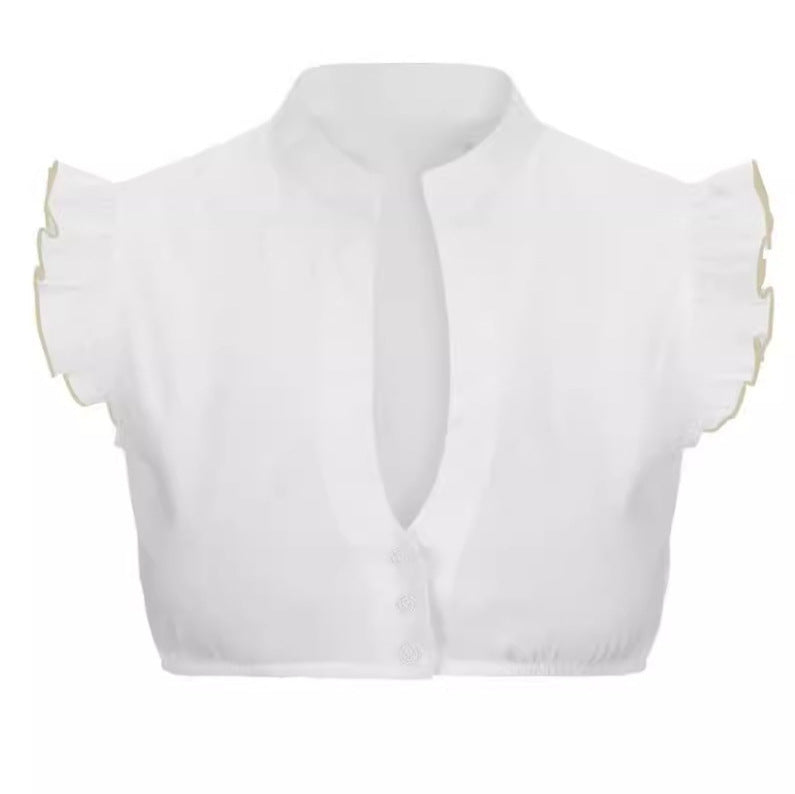 Women's Fashion Dingdong White Shirt
