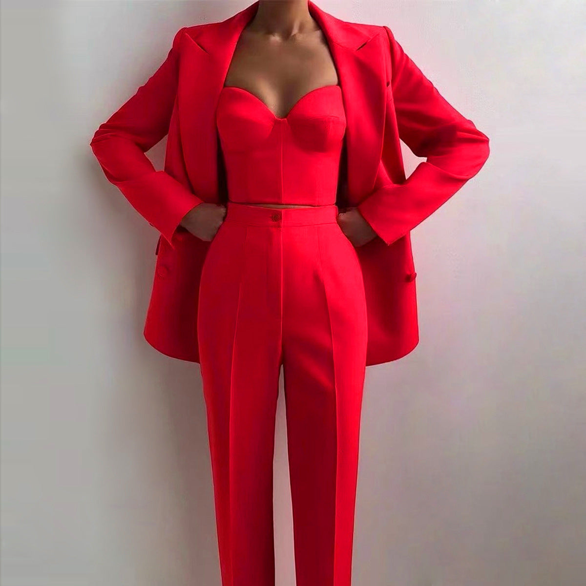 Women's Fashion Pink Suit
