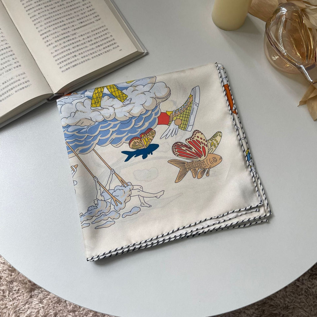 Women's Fashionable Personalized Spring Silk Twill Scarf