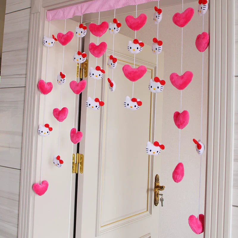 Punch-Free Melody Heart For Home Girl Hanging Curtain