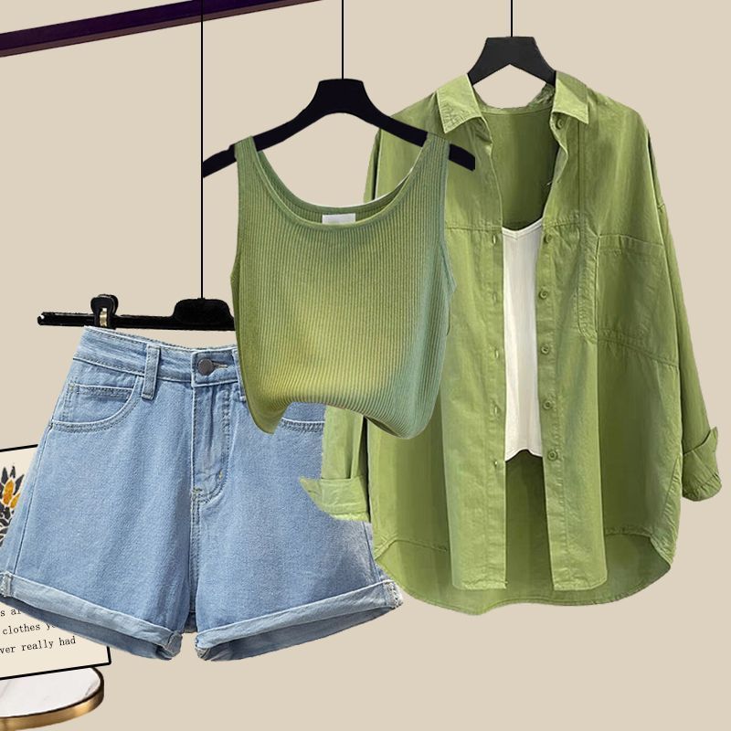 Summer Mint Style Dopamine Wear Match Suit Women