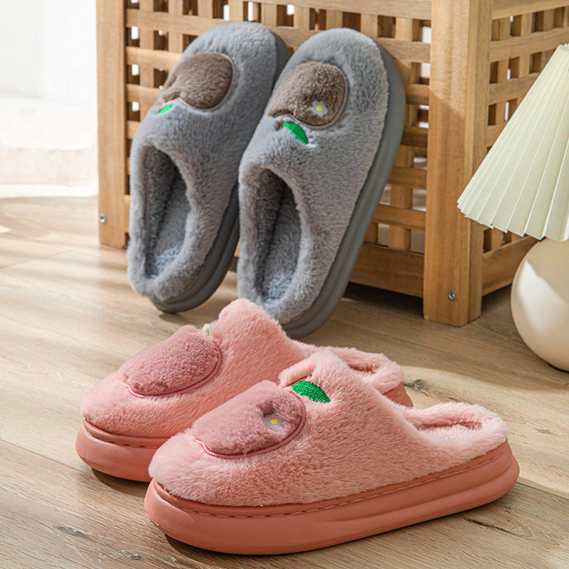 Cotton Slippers Women's Indoor Home Plush Warm Slippers