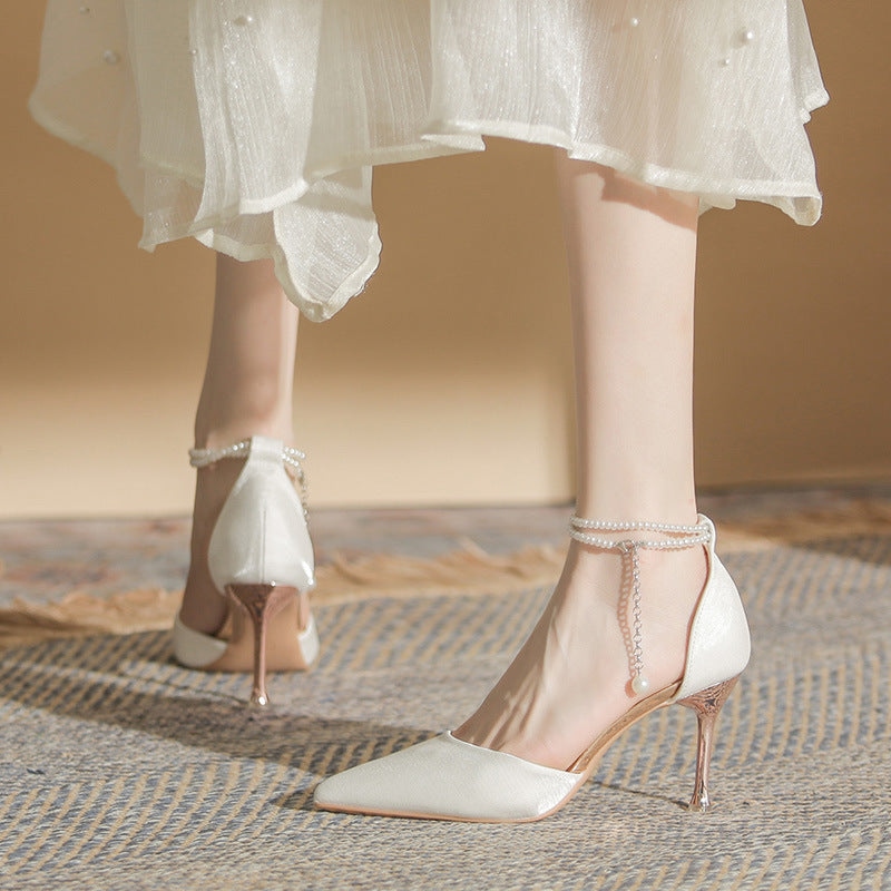 High Heels Stiletto Toe Box Buckle Sandals