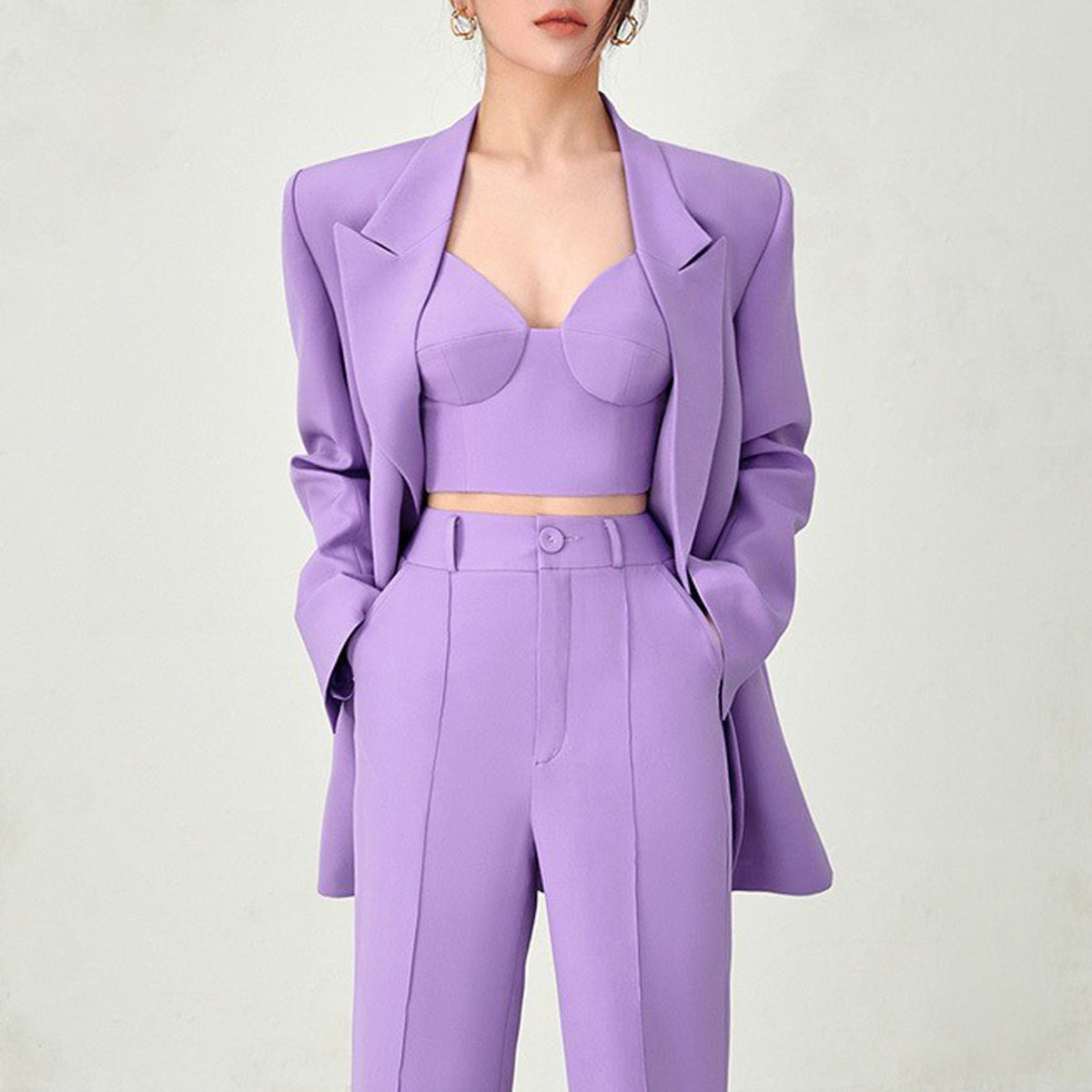 Women's Fashion Pink Suit