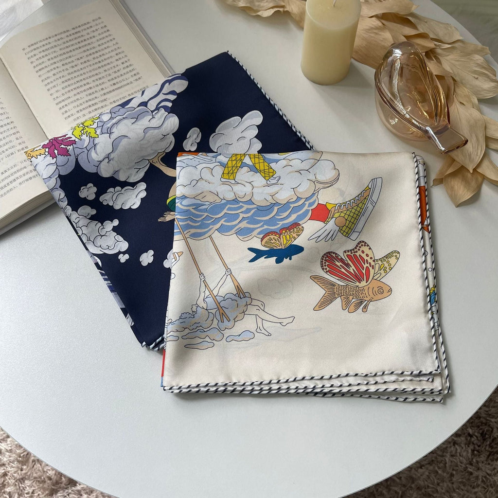 Women's Fashionable Personalized Spring Silk Twill Scarf