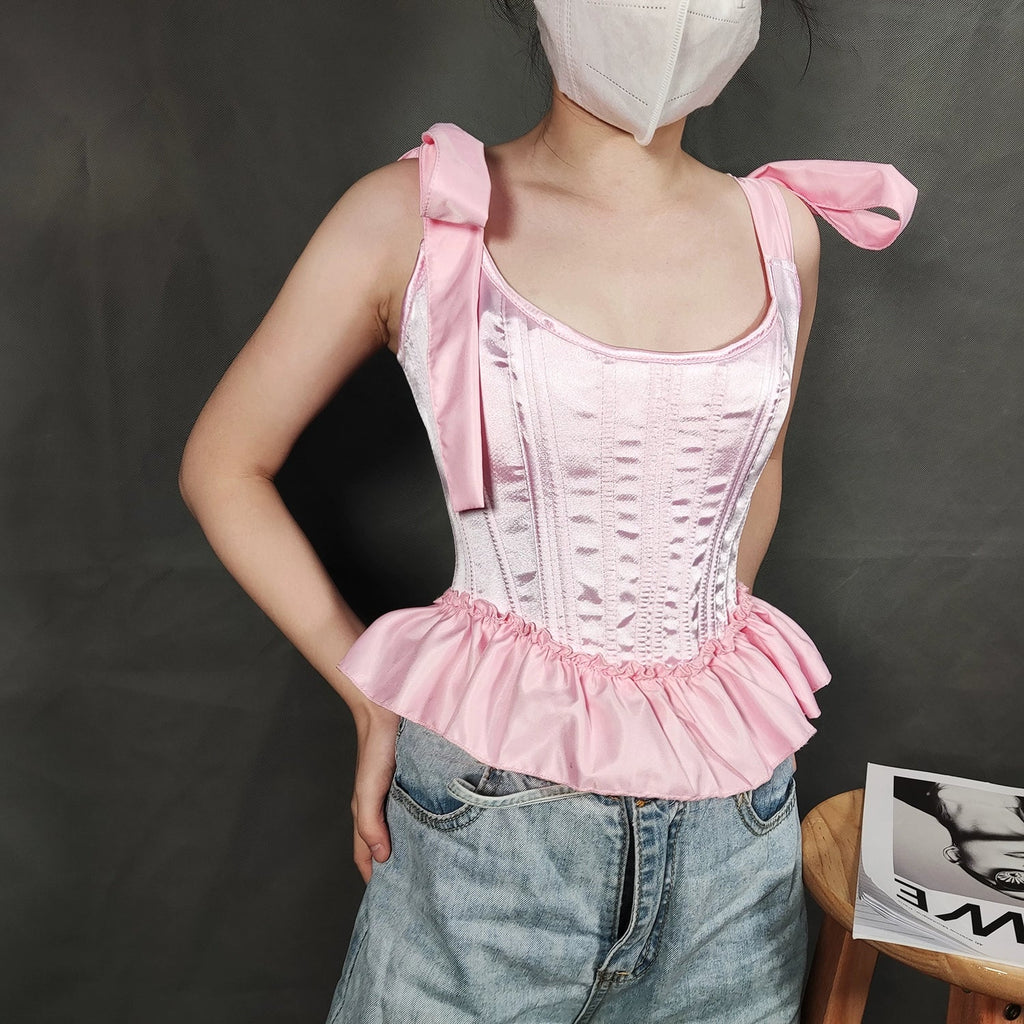 Fishbone Hot Girl Ruffled Hem Camisole Bra