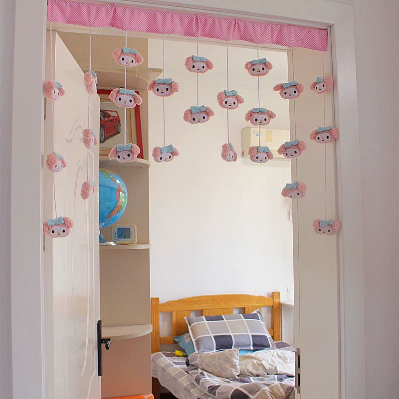 Punch-Free Melody Heart For Home Girl Hanging Curtain