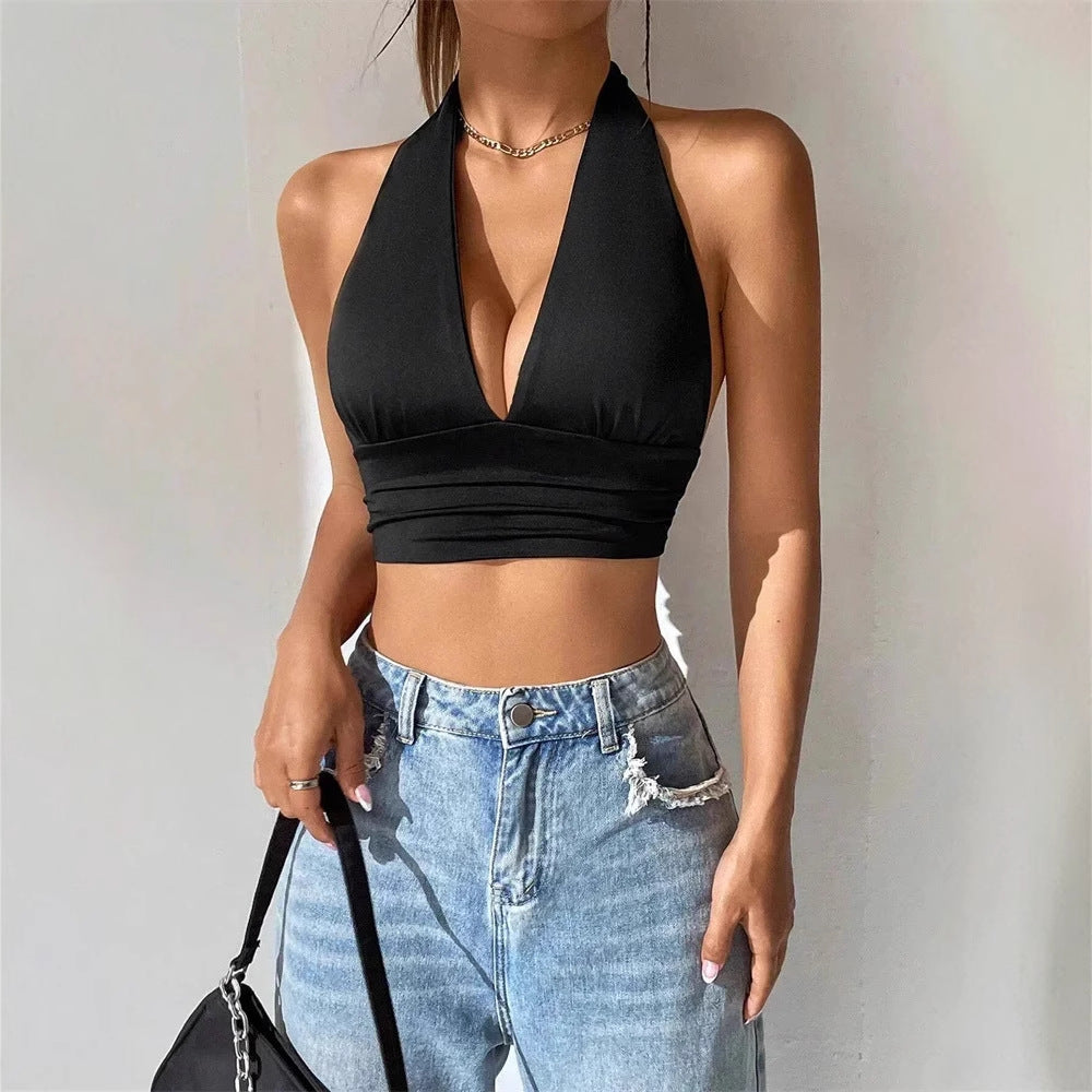 Women's Fashion Summer Backless Hollow-out Top