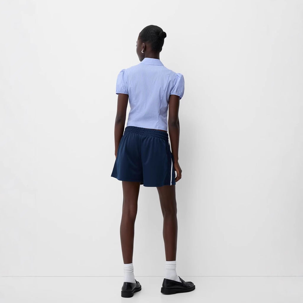 Women's Top Retro Simple Slim Shirt Temperament Commute