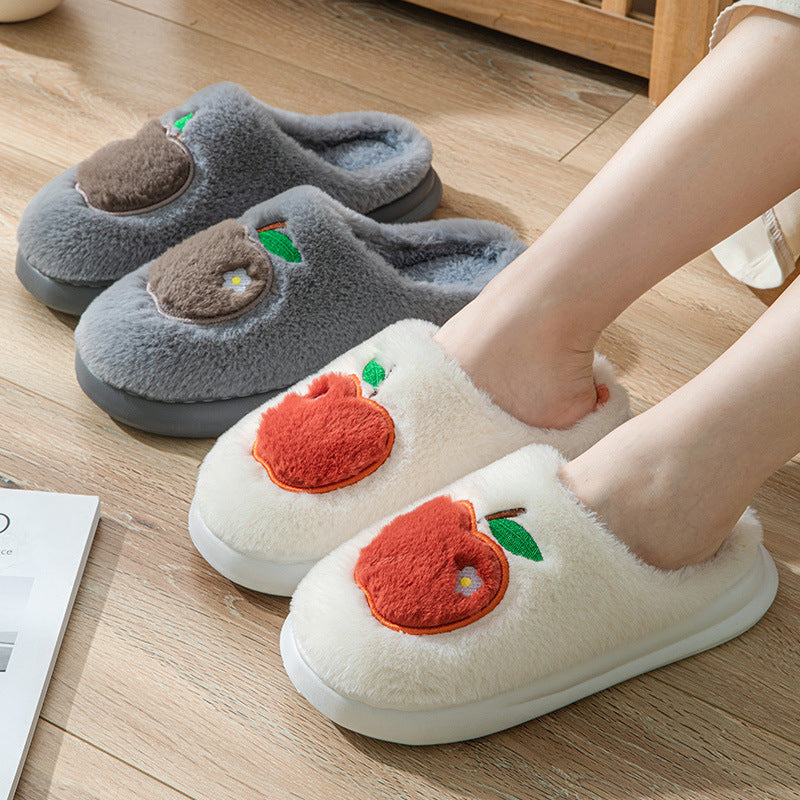 Cotton Slippers Women's Indoor Home Plush Warm Slippers