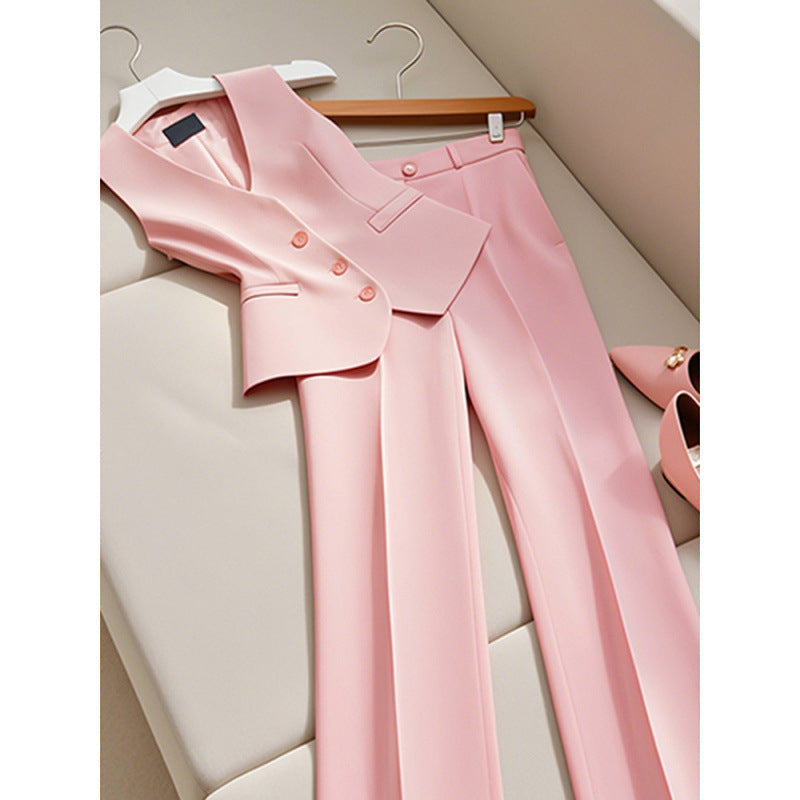 Elegant High-grade Suit Vest Pants Two Pieces Fashion Suit Women's Summer