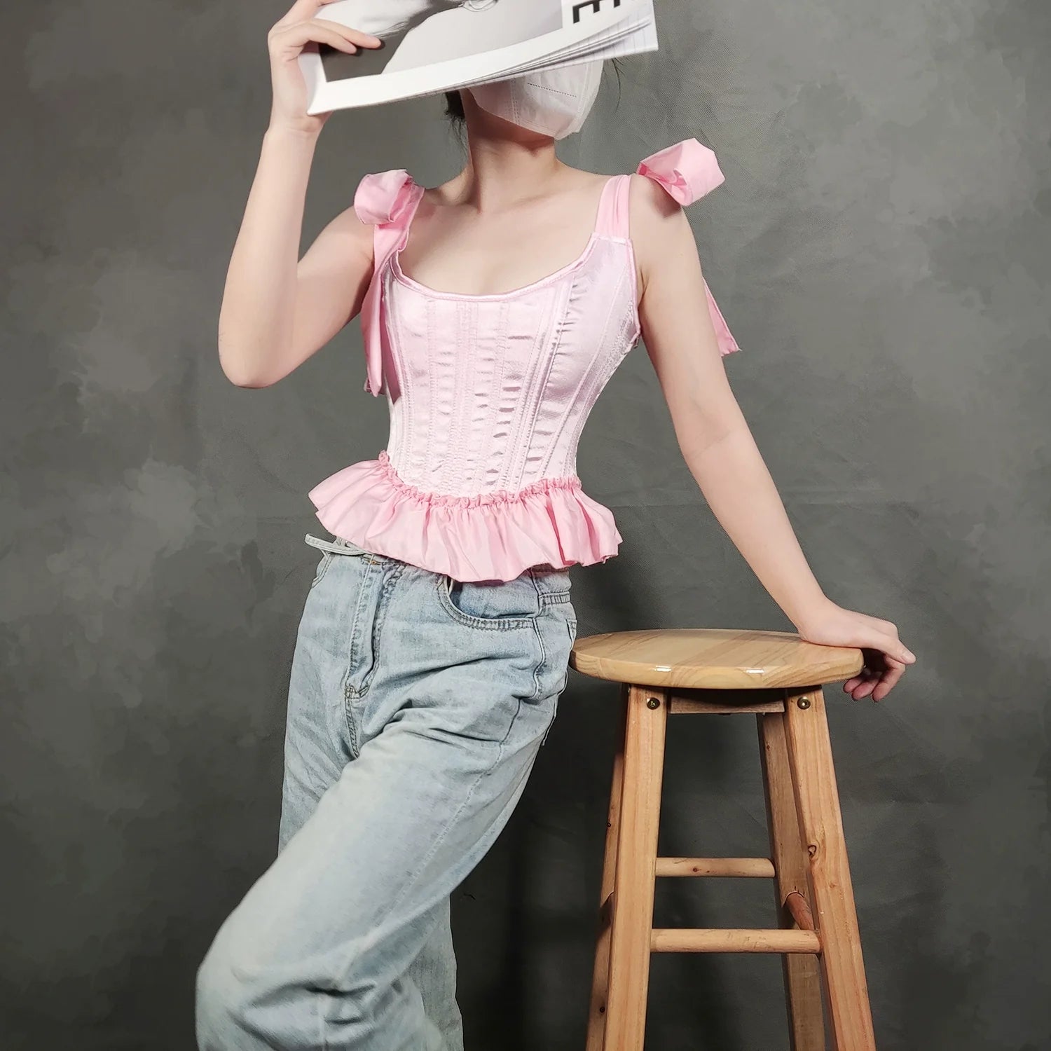 Fishbone Hot Girl Ruffled Hem Camisole Bra