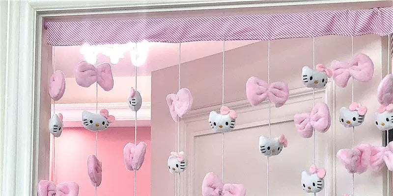 Punch-Free Melody Heart For Home Girl Hanging Curtain