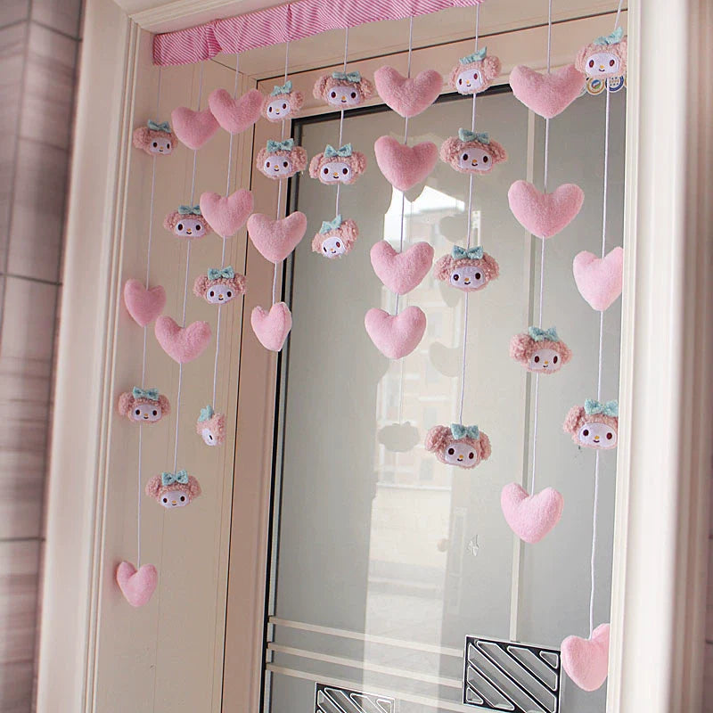 Punch-Free Melody Heart For Home Girl Hanging Curtain