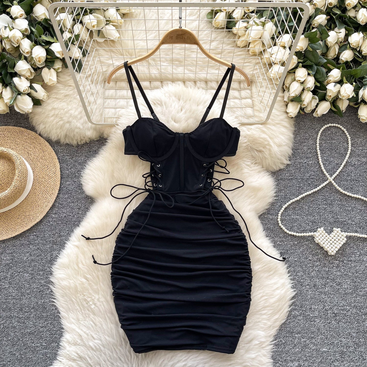 Strap Tube Top Dress Women